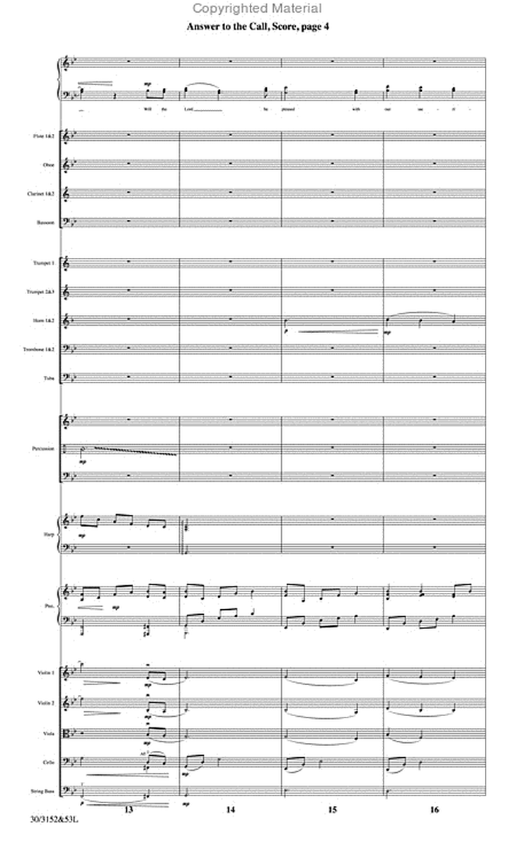 Answer to the Call - Orchestral Score and CD with Printable Parts image number null
