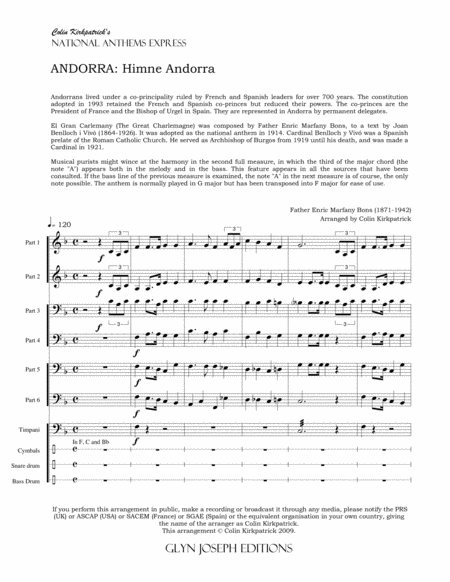 Andorra National Anthem: Himne Andorra image number null
