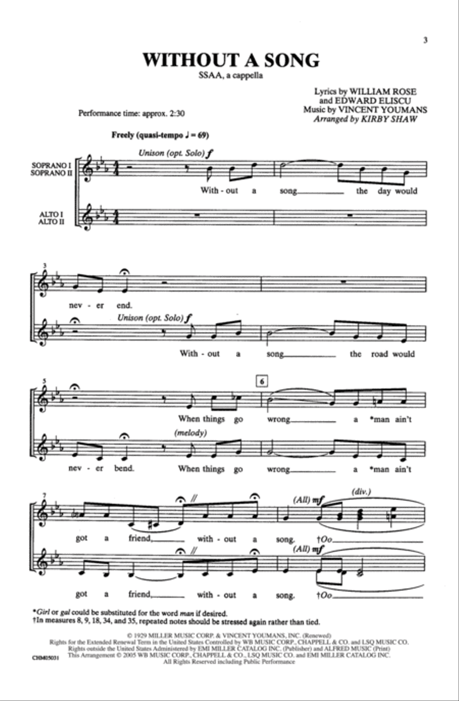 Without a Song Women's Choir scores gallery preview page 2