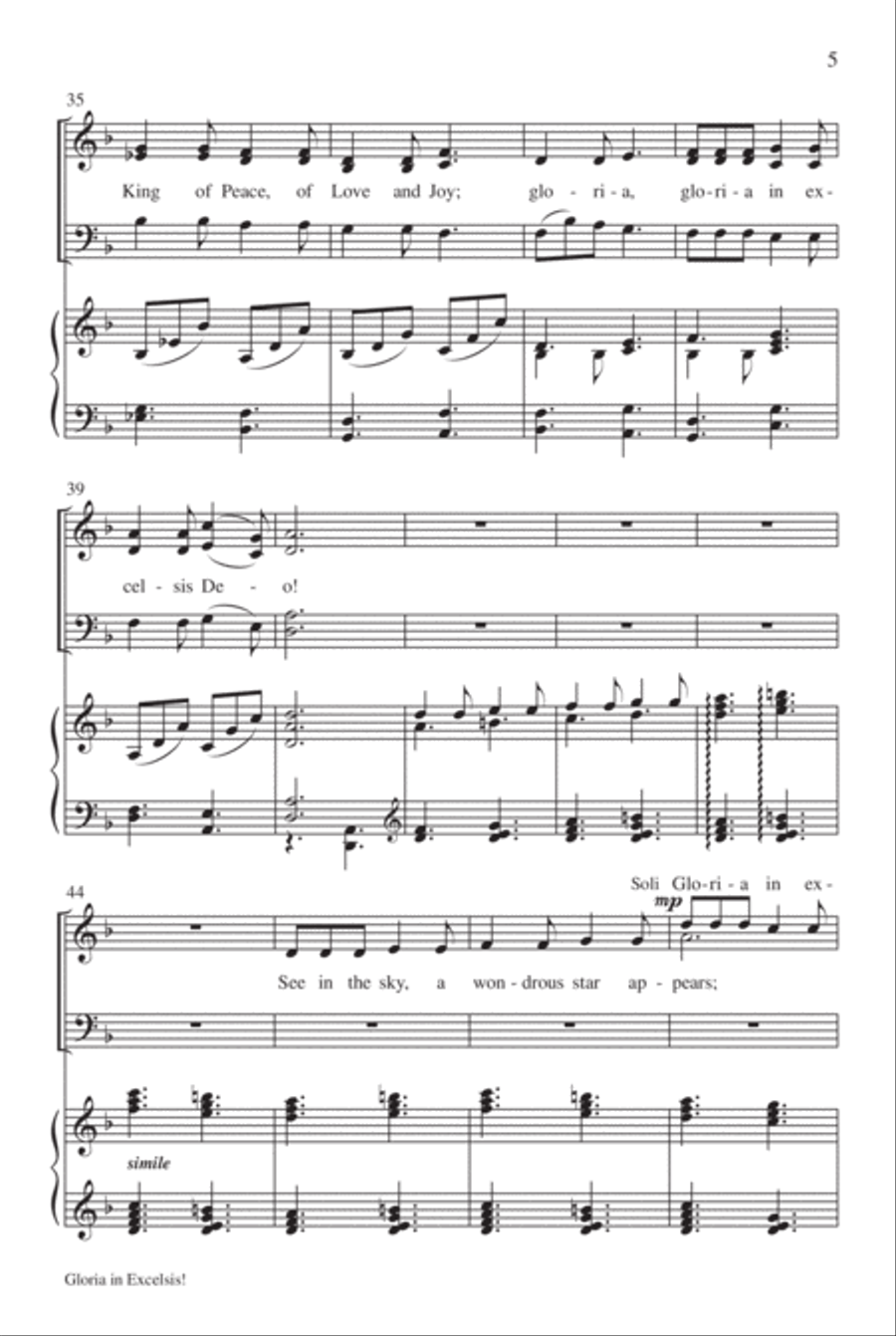 Gloria in Excelsis! 4-Part scores gallery preview page 6