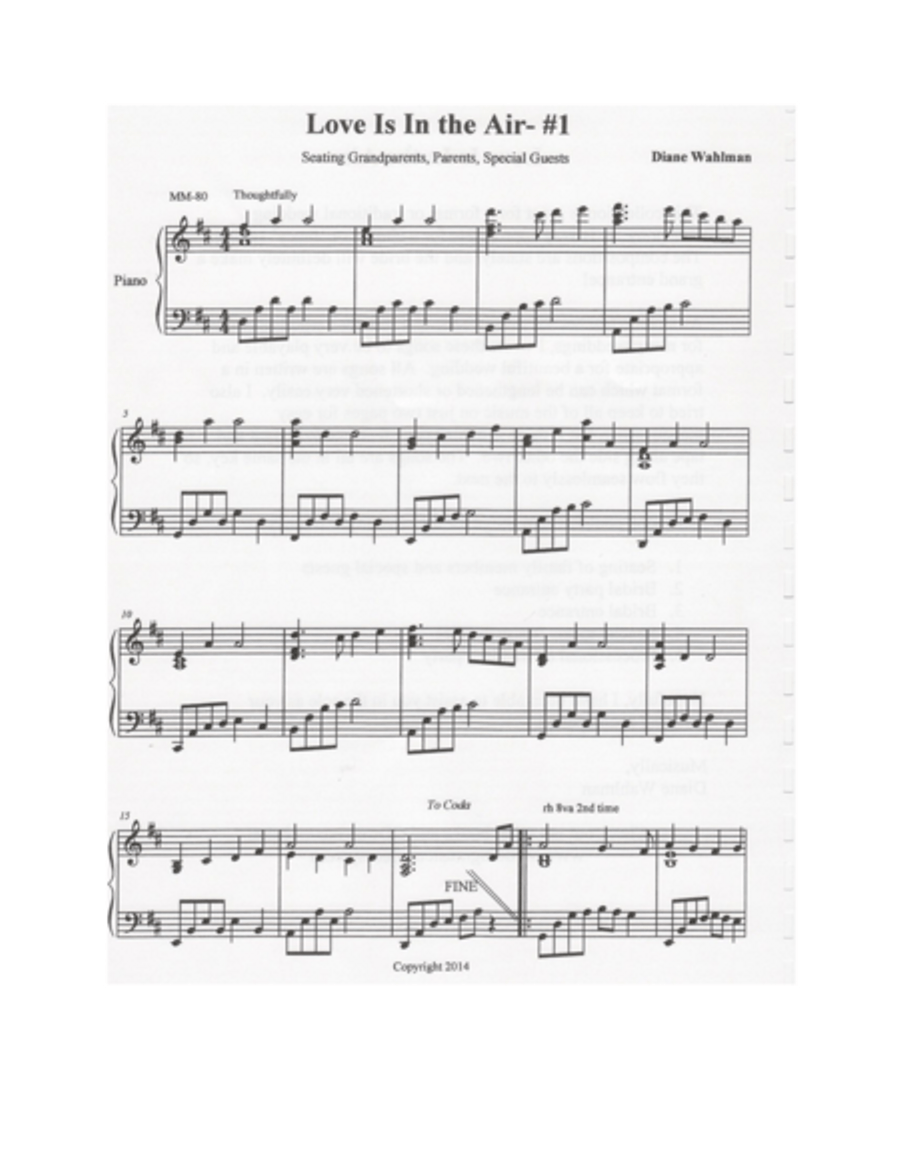 Love Is In the Air Love Is In the Air Piano Solo scores gallery preview page 1
