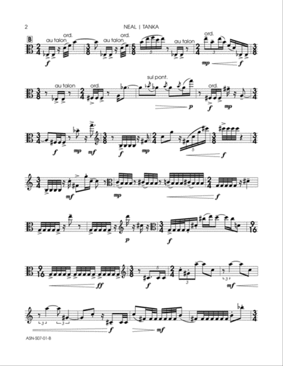 Tanka (viola version) Viola Solo scores gallery preview page 4
