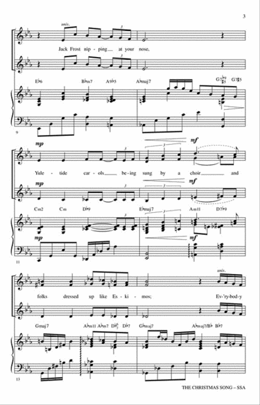 The Christmas Song SSA scores gallery preview page 3