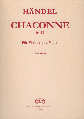Book cover for Chaconne in G für Violine und Viola