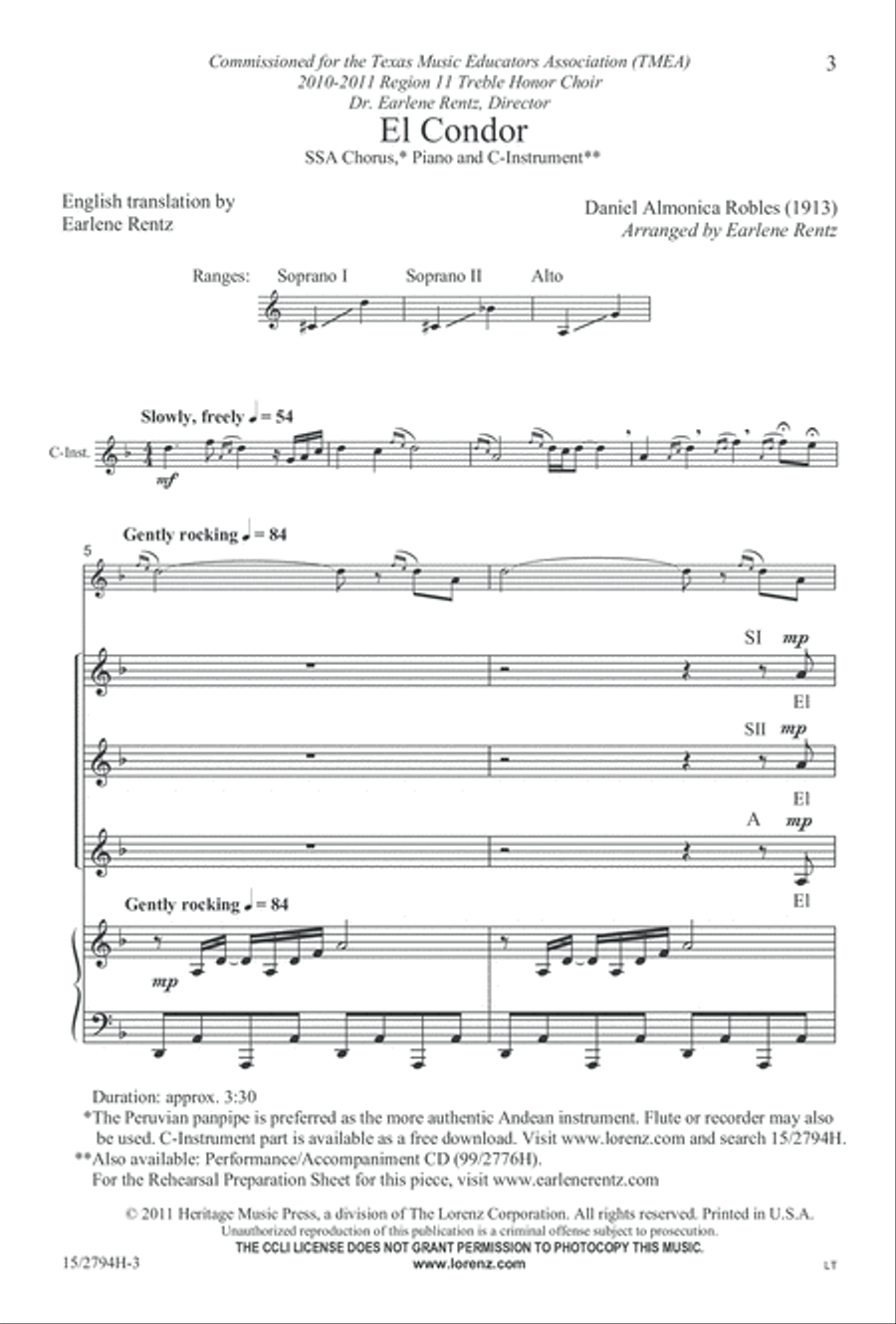 El Condor El Condor SSA scores gallery preview page 3