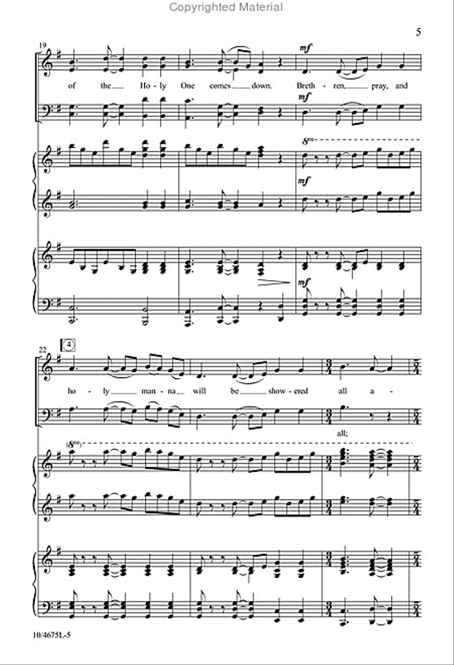 Brethren, We Have Met to Worship 4-Part scores gallery preview page 5