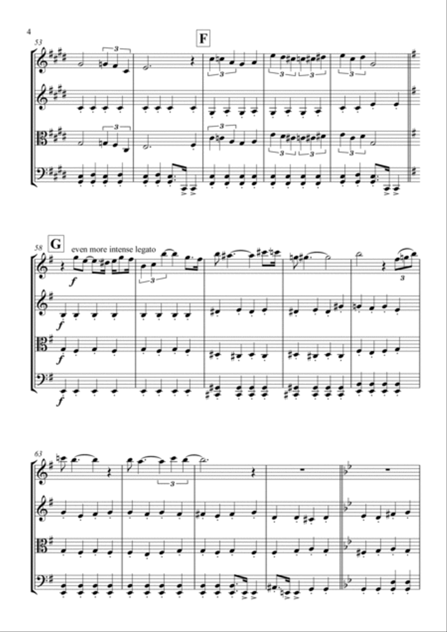 2046 Main Theme With Percussion String Quartet scores gallery preview page 6