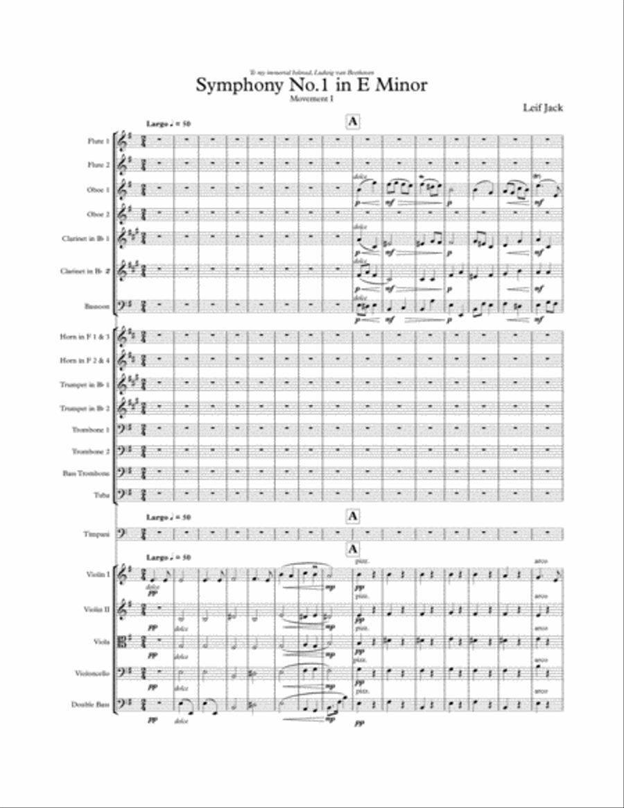 Symphony No.1, 1st movement Full Orchestra scores gallery preview page 2
