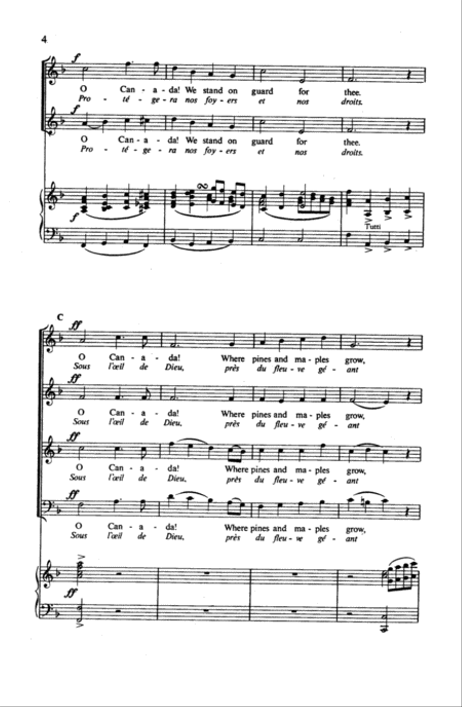 O Canada Choir scores gallery preview page 3