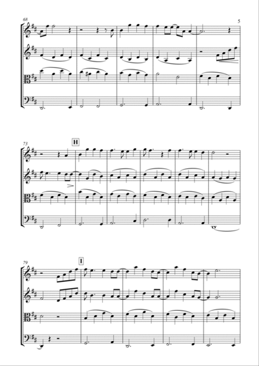 Slipping Through My Fingers String Quartet scores gallery preview page 5