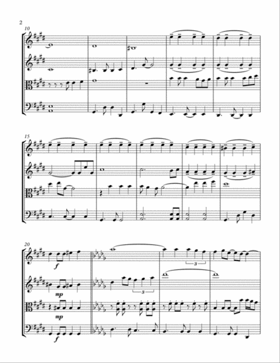 All Time High String Quartet scores gallery preview page 2