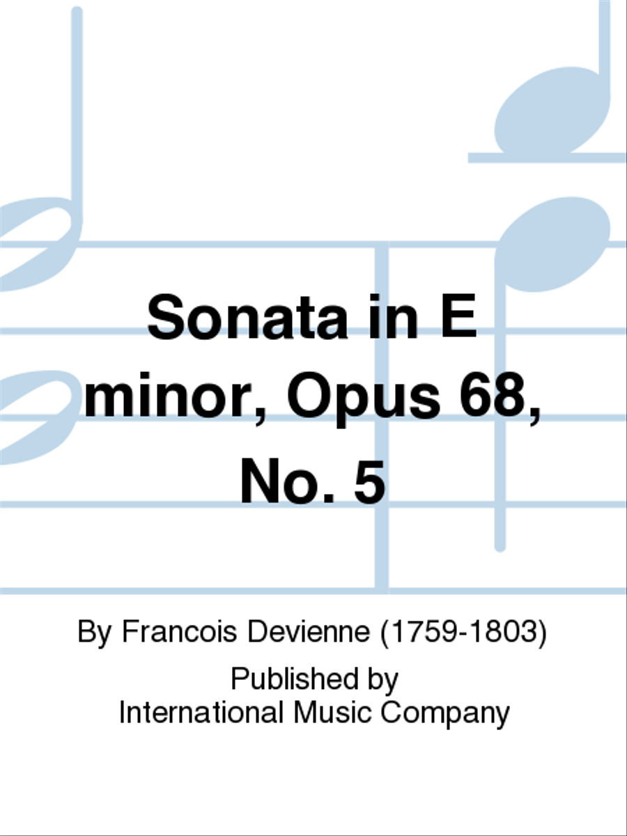 Sonata In E Minor, Opus 68, No. 5