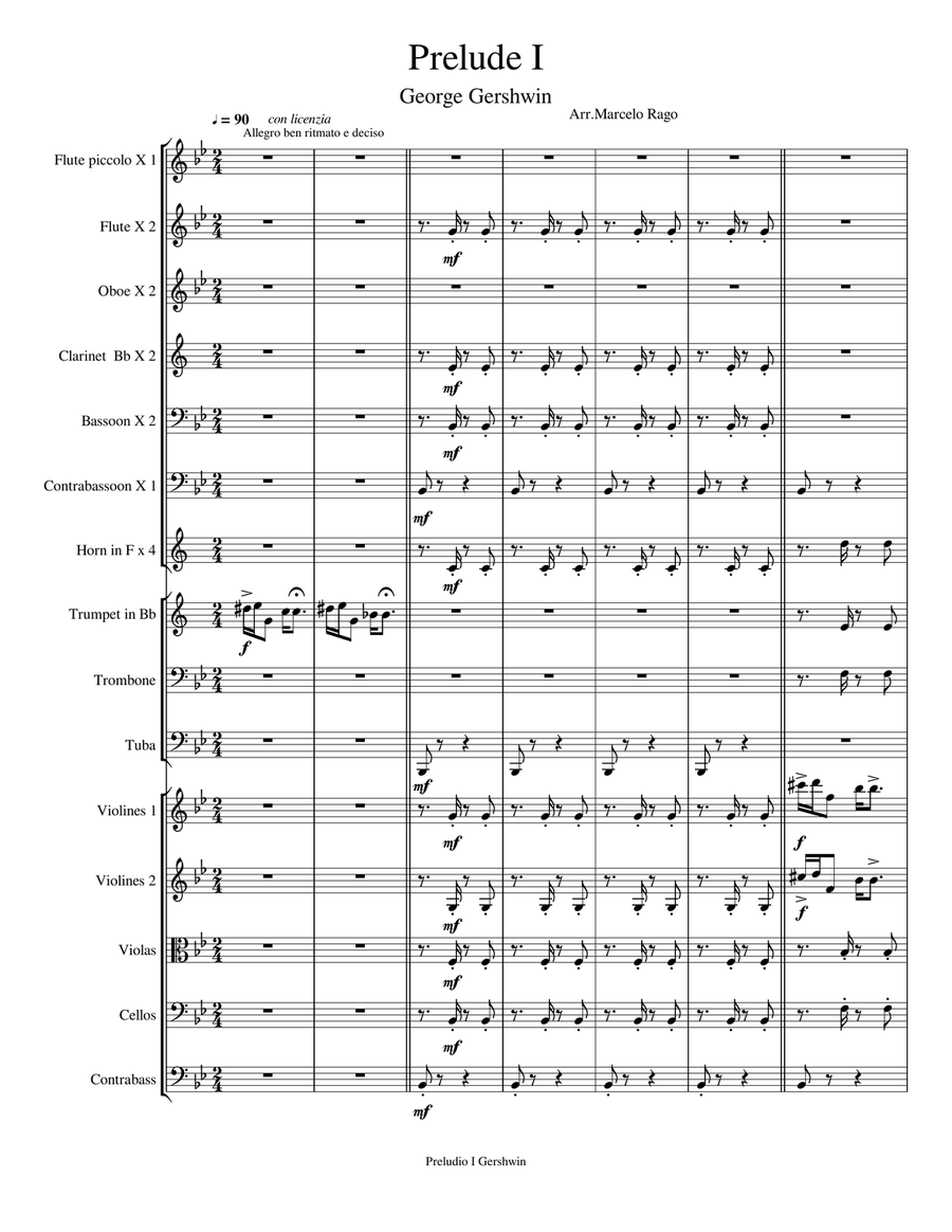 Prelude Nº 1 Full Orchestra scores gallery preview page 2