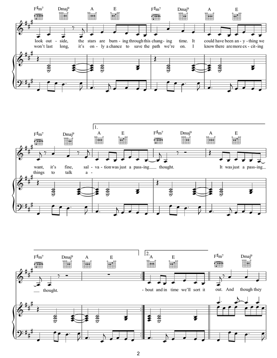 Say It's Possible Piano, Vocal, Guitar scores gallery preview page 2