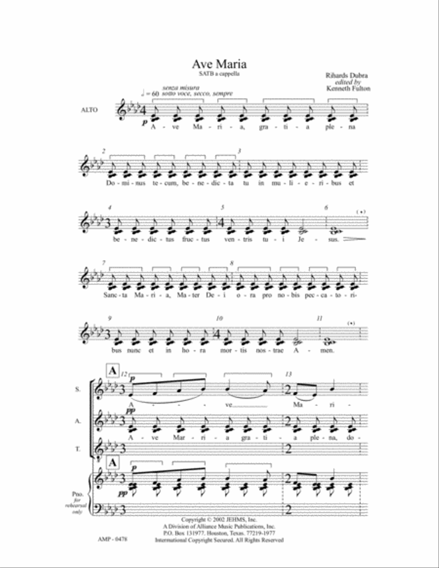 Ave Maria 4-Part scores gallery preview page 2