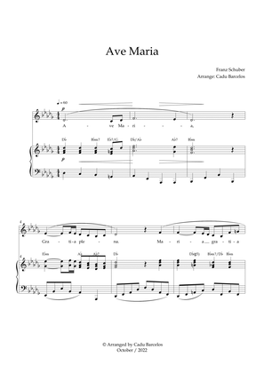 Ave Maria - Schubert Db Major Chords