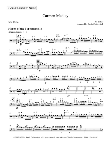 Bizet Carmen Medley (solo cello) image number null