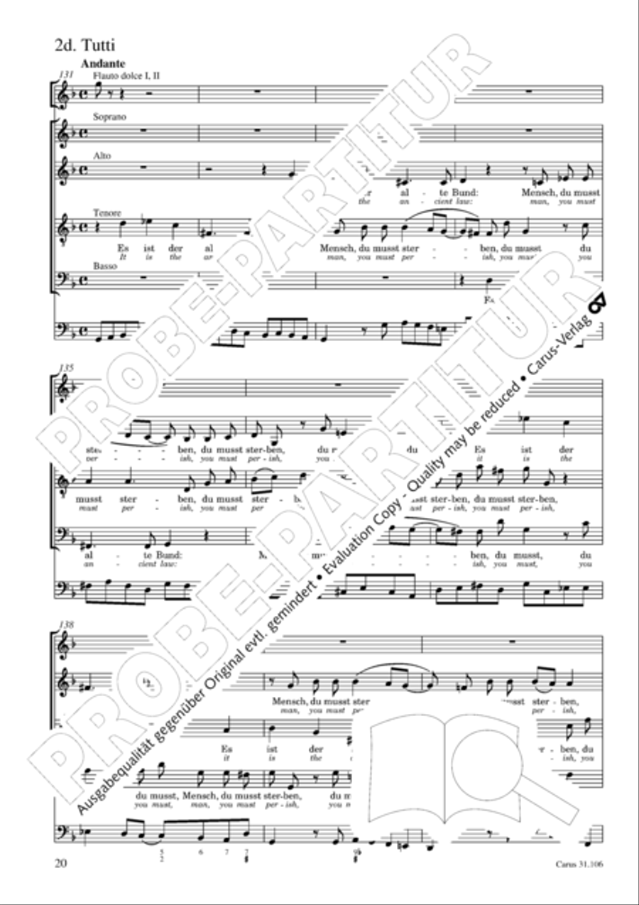 God's own time is the time appointed (Gottes Zeit ist die allerbeste Zeit) 4-Part scores gallery preview page 21