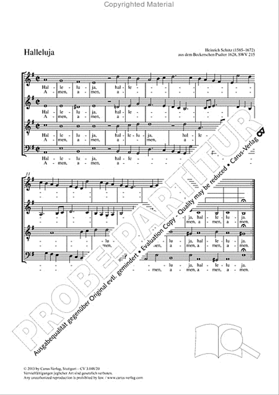 Halleluja (Jesus erschliesst uns die Schrift) 4-Part scores gallery preview page 2