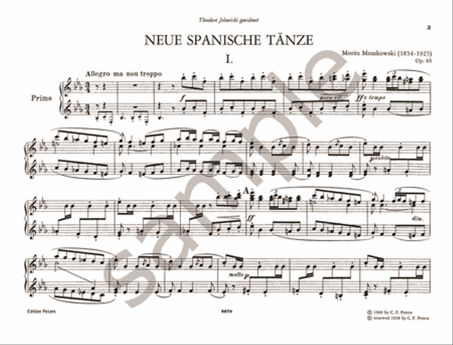 New Spanish Dances for Piano Duet Op. 65