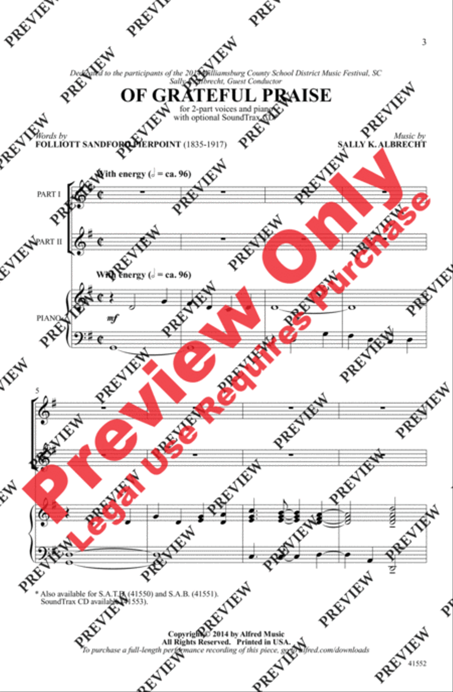 Of Grateful Praise 2-Part scores gallery preview page 2