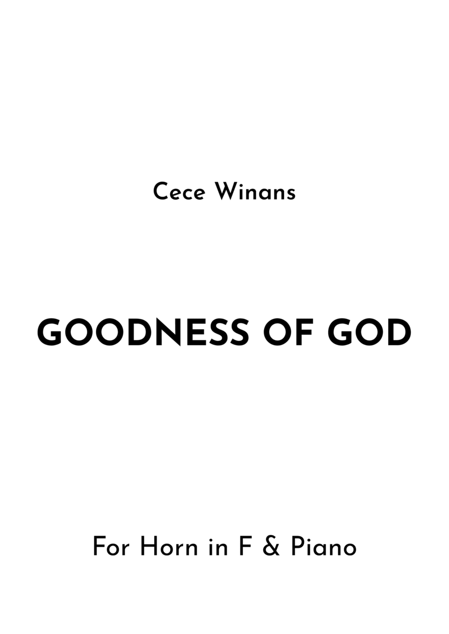 Goodness Of God Goodness Of God Horn scores gallery preview page 1