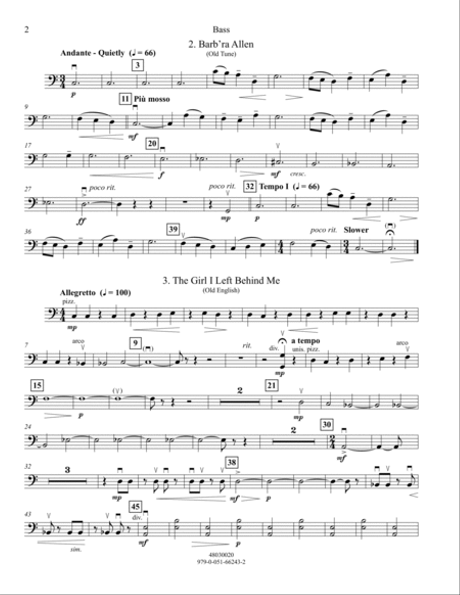 English Suite - Bass English Suite - Bass Orchestra scores gallery preview page 2