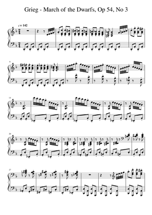 Grieg - March of the Dwarfs, Op 54, No 3