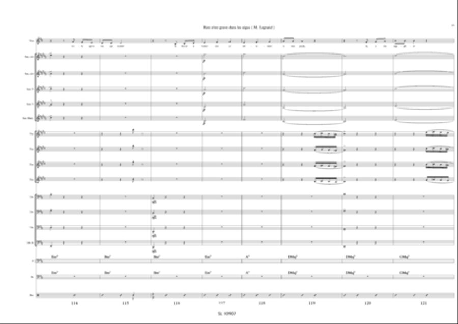 Rien n'est grave dans les aigues pour voix solo et big band Jazz Ensemble scores gallery preview page 16