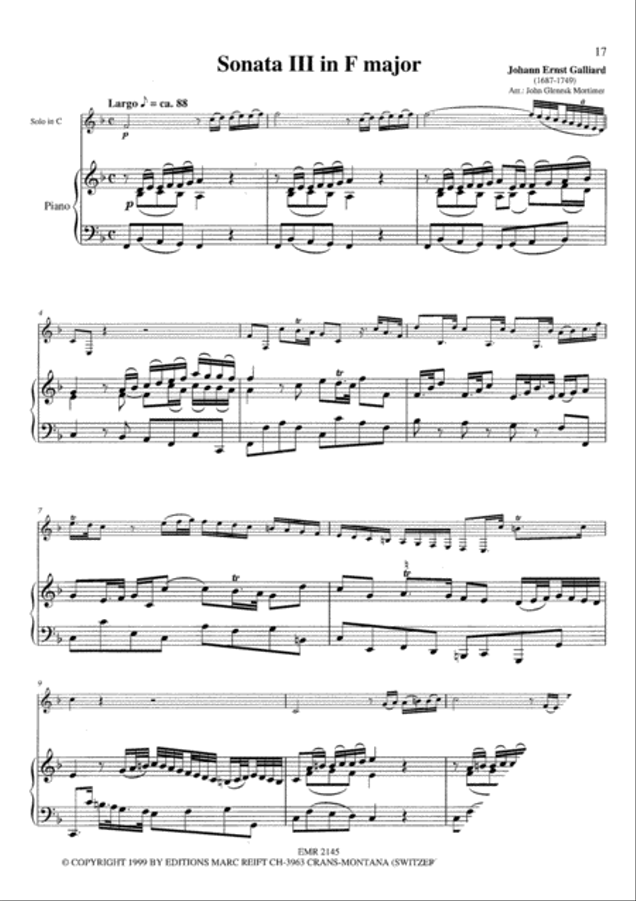 6 Sonatas Trombone scores gallery preview page 5