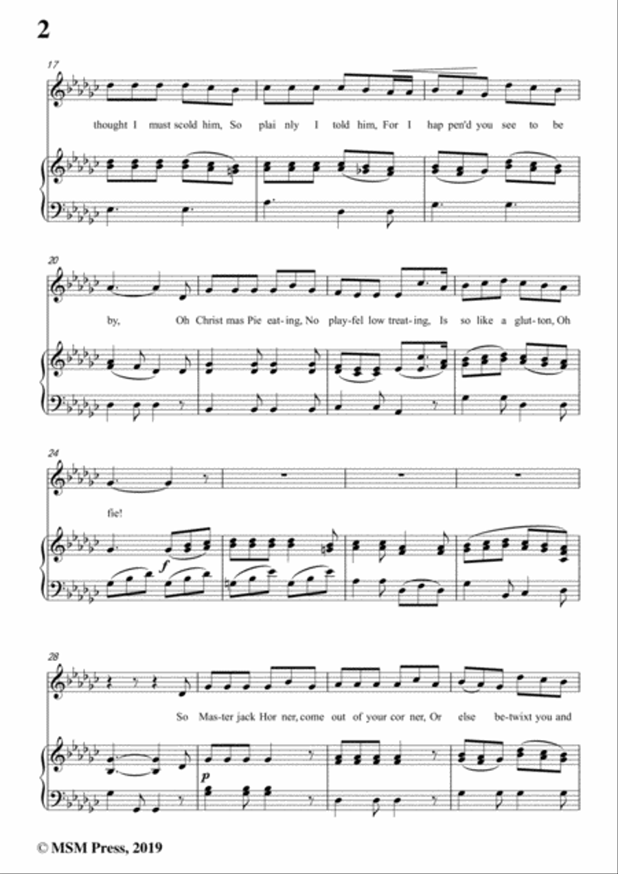Fanny E.Lacy-Little Jack Horner,in G flat Major,for Voice and Piano Voice Solo scores gallery preview page 4