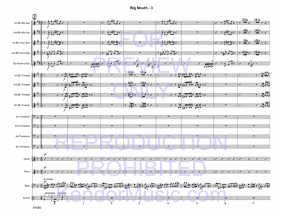 Big Mouth (Full Score) Jazz Ensemble scores gallery preview page 5