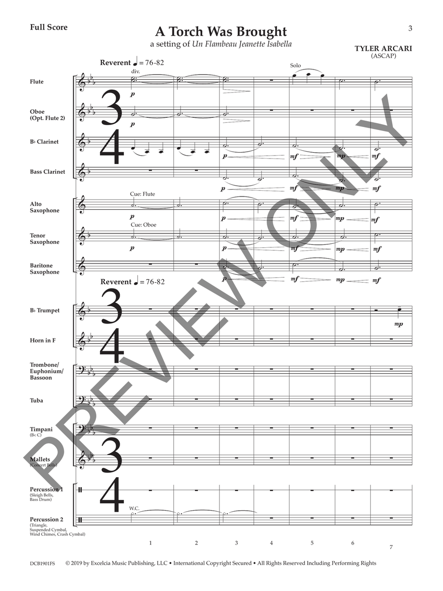 A Torch Was Brought Concert Band scores gallery preview page 4
