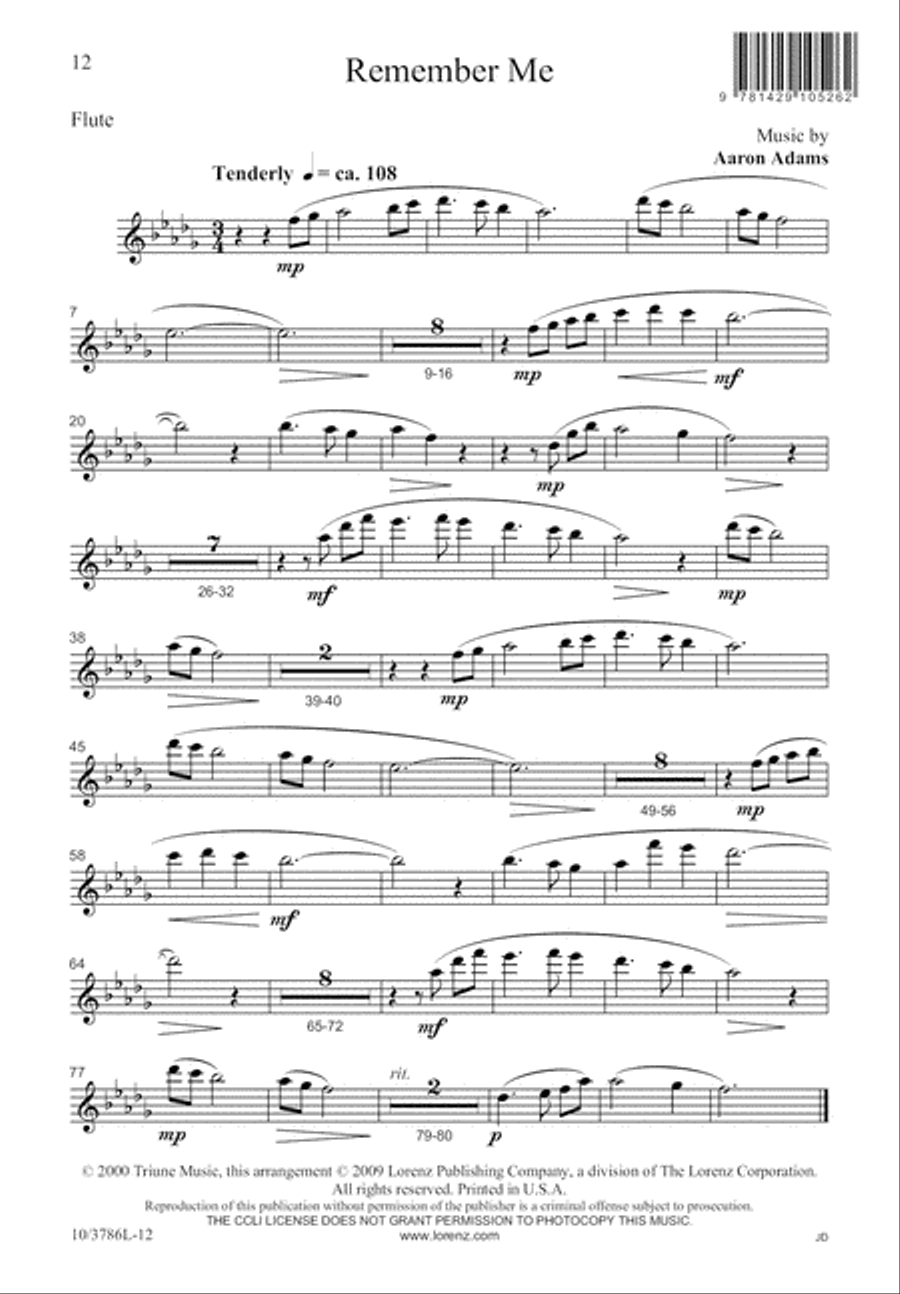Remember Me 3-Part scores gallery preview page 13