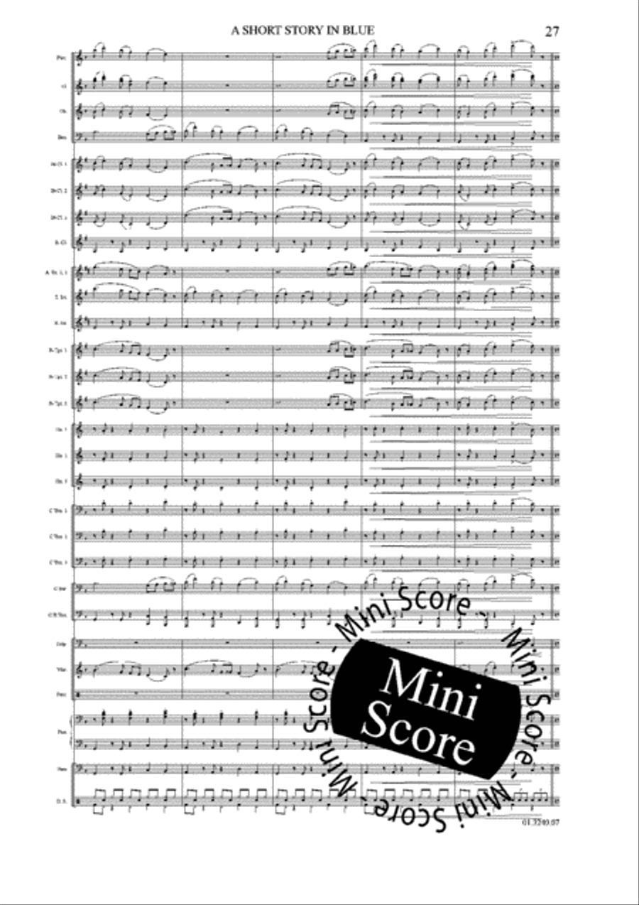 A Short Story in Blue Concert Band scores gallery preview page 33