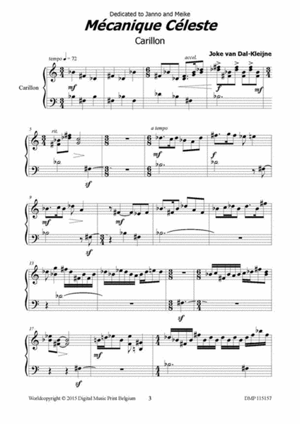 Mécanique Céleste - Carillon - Sheet Music
