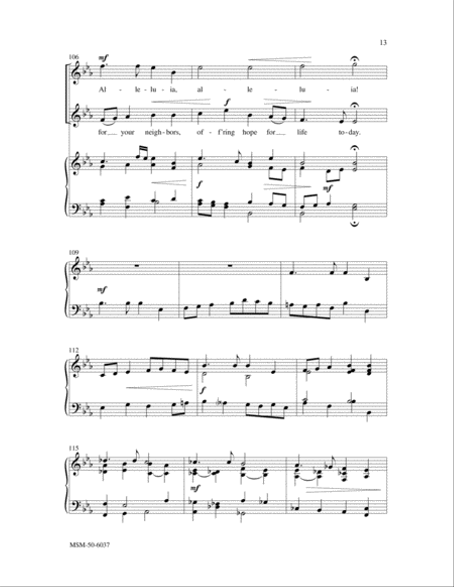 Come, Believers in the Gospel 4-Part scores gallery preview page 7
