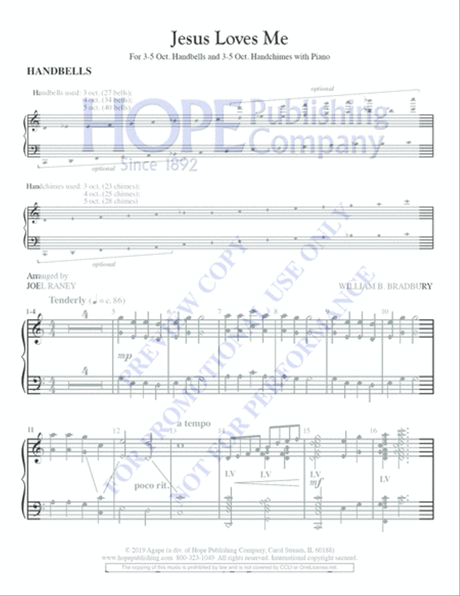 Jesus Loves Me Jesus Loves Me 5-Octaves scores gallery preview page 3