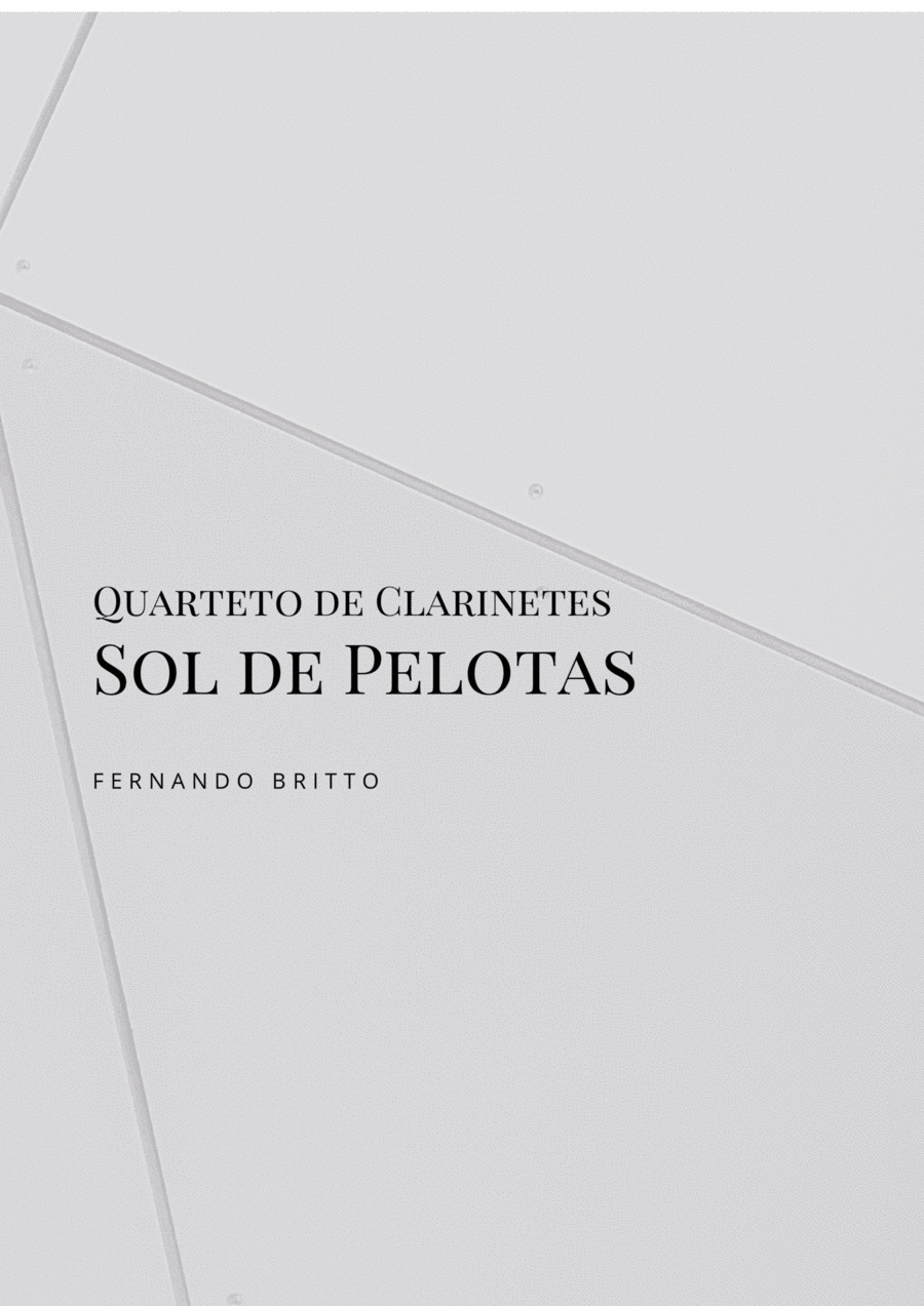 Sol de Pelotas, Quarteto de Clarinetes Clarinet Quartet scores gallery preview page 1