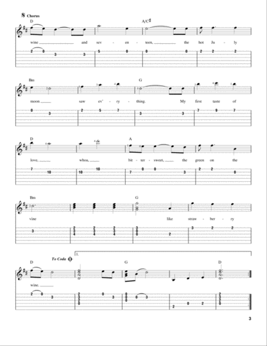 Strawberry Wine Acoustic Guitar scores gallery preview page 3