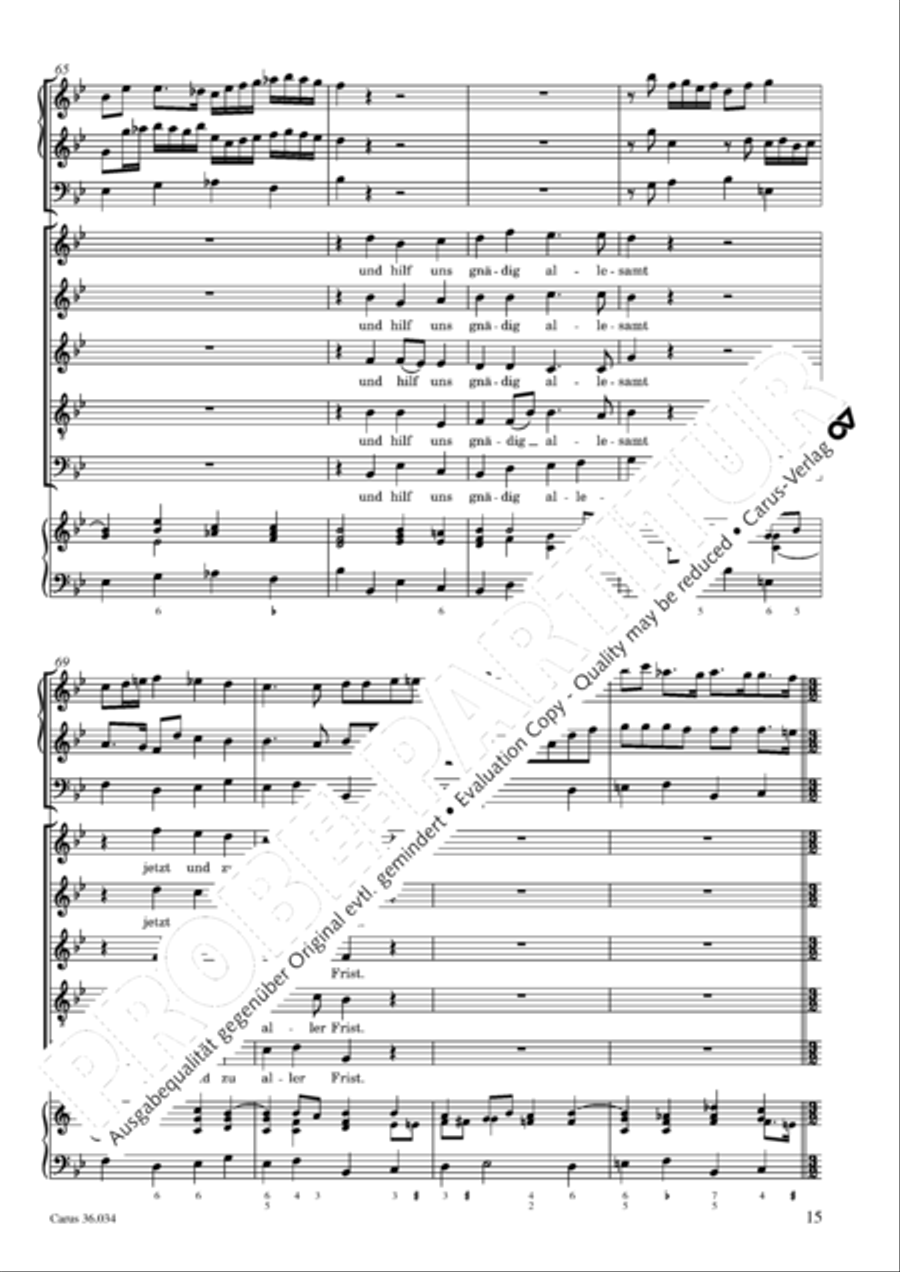 Thou Prince of peace, to thee we how (Du Friedefurst, Herr Jesu Christ) SSATB scores gallery preview page 16