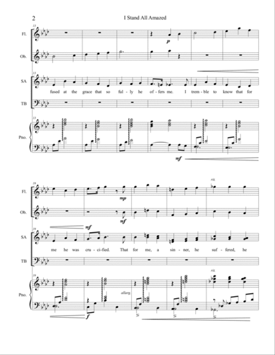 I Stand All Amazed 4-Part scores gallery preview page 3