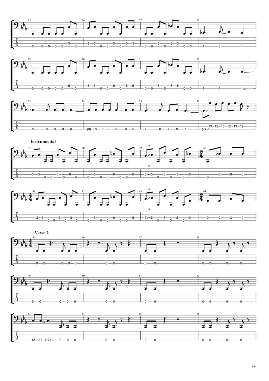 Indestructible Guitar Tablature scores gallery preview page 2