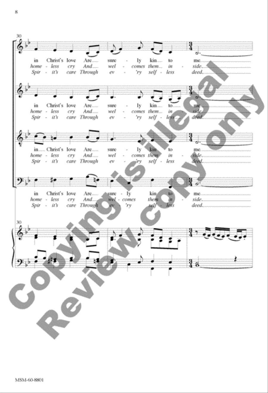 In Christ There Is No East or West (Choral Score) 4-Part scores gallery preview page 18