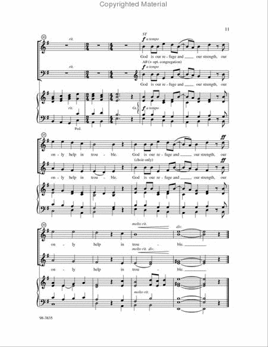 God Is Our Refuge and Strength 4-Part scores gallery preview page 5