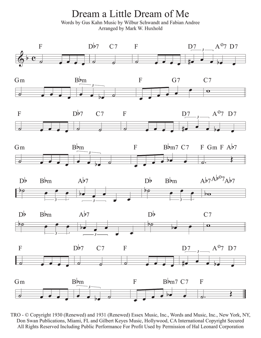 Dream A Little Dream Of Me Piano scores gallery preview page 2