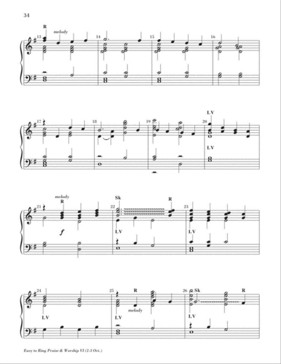 Easy to Ring Praise and Worship 3-Octaves scores gallery preview page 37