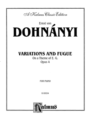 Book cover for Dohnányi: Variation & Fugue (on a theme of E.G.), Op. 4