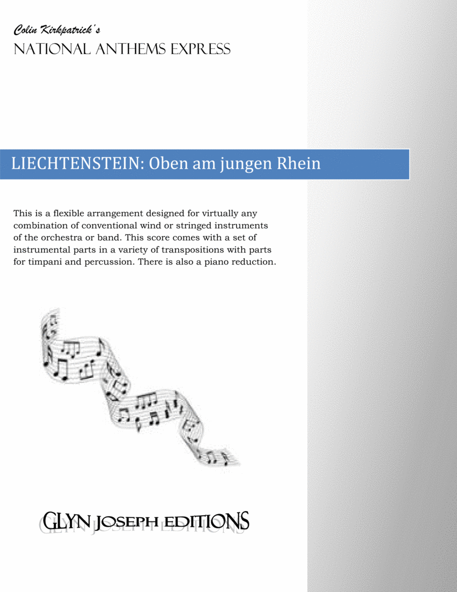 Liechtenstein National Anthem: Oben am jungen Rhein Large Ensemble scores gallery preview page 1