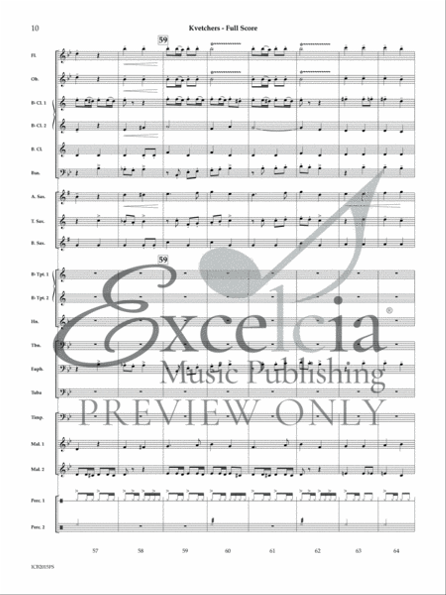 Kvetchers (Score) Kvetchers (Score) Concert Band scores gallery preview page 10